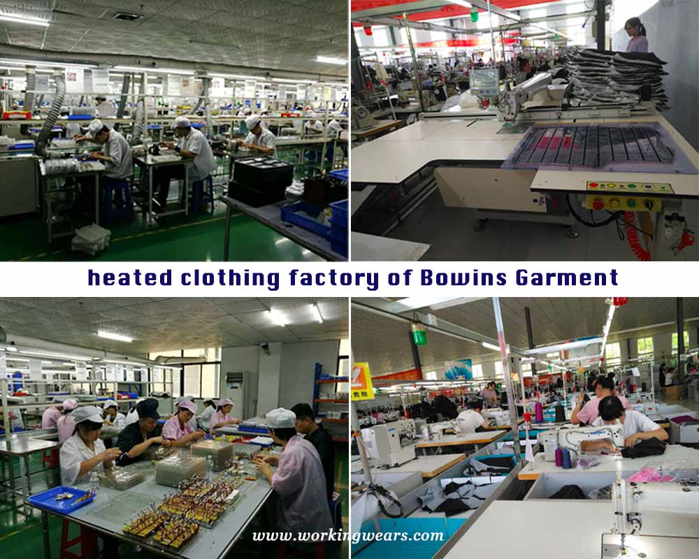 heated clothing factory of Bowins Garment