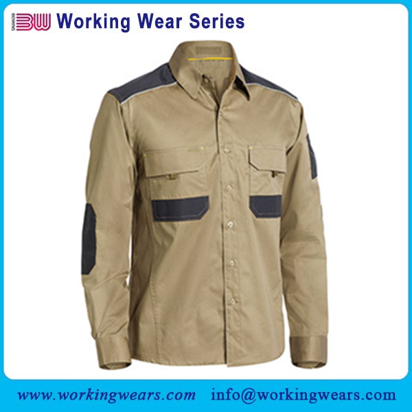 Wholesale custom long sleeves cotton drill uniform work shirt - Work ...